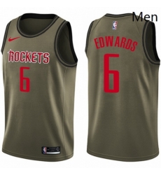 Mens Nike Houston Rockets 6 Vincent Edwards Swingman Green Salute to Service NBA Jersey Mens Nike Houston Rockets 6 Vincent Edwards Swingman Green Salute to Service NBA Jersey