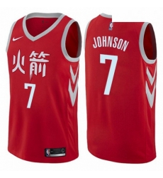 Mens Nike Houston Rockets 7 Joe Johnson Swingman Red NBA Jersey City Edition Mens Nike Houston Rockets 7 Joe Johnson Swingman Red NBA Jersey City Edition