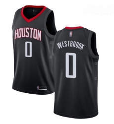 Rockets #0 Russell Westbrook Black Basketball Swingman Statement Edition Jersey Rockets #0 Russell Westbrook Black Basketball Swingman Statement Edition Jersey