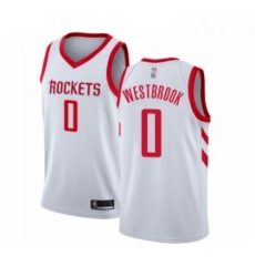 Womens Houston Rockets 0 Russell Westbrook Swingman White Basketball Jersey Association Edition Womens Houston Rockets 0 Russell Westbrook Swingman White Basketball Jersey Association Edition