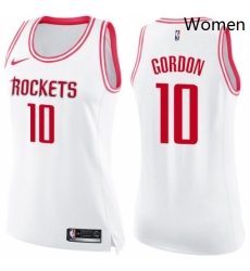 Womens Nike Houston Rockets 10 Eric Gordon Swingman WhitePink Fashion NBA Jersey Womens Nike Houston Rockets 10 Eric Gordon Swingman WhitePink Fashion NBA Jersey