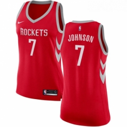Womens Nike Houston Rockets 7 Joe Johnson Authentic Red NBA Jersey Icon Edition 