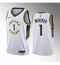 Men Indiana Pacers 1 Jarace Walker White 2023 Draft Association Edition Stitched Basketball Jersey Men Indiana Pacers 1 Jarace Walker White 2023 Draft Association Edition Stitched Basketball Jersey