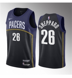 Men Indiana Pacers 26 Ben Sheppard Blue 2023 Draft City Edition Stitched Basketball Jersey Men Indiana Pacers 26 Ben Sheppard Blue 2023 Draft City Edition Stitched Basketball Jersey