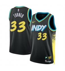 Men Indiana Pacers 33 Myles Turner Black 2023 24 City Edition Stitched Basketball Jersey Men Indiana Pacers 33 Myles Turner Black 2023 24 City Edition Stitched Basketball Jersey