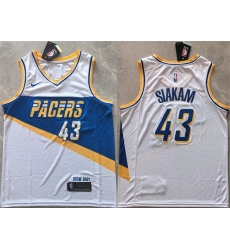 Men Indiana Pacers 43 Pascal Siakam White 2025 26 City Edition Stitched Basketball Jersey Men Indiana Pacers 43 Pascal Siakam White 2025 26 City Edition Stitched Basketball Jersey
