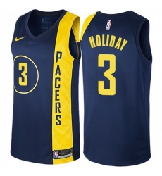 Men Nike Indiana Pacers 3 Aaron Holiday Navy Blue NBA Swingman City Edition Jersey Men Nike Indiana Pacers 3 Aaron Holiday Navy Blue NBA Swingman City Edition Jersey