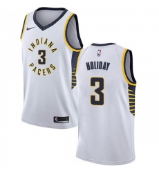 Men Nike Indiana Pacers 3 Aaron Holiday White NBA Swingman Association Edition Jersey Men Nike Indiana Pacers 3 Aaron Holiday White NBA Swingman Association Edition Jersey