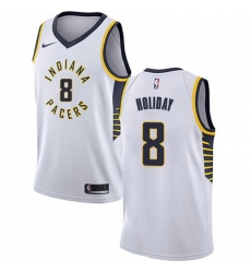 Men Nike Indiana Pacers 8 Justin Holiday White NBA Swingman Association Edition Jersey Men Nike Indiana Pacers 8 Justin Holiday White NBA Swingman Association Edition Jersey
