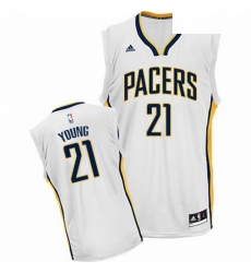 Mens Adidas Indiana Pacers 21 Thaddeus Young Swingman White Home NBA Jersey Mens Adidas Indiana Pacers 21 Thaddeus Young Swingman White Home NBA Jersey