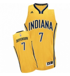 Mens Adidas Indiana Pacers 7 Al Jefferson Swingman Gold Alternate NBA Jersey Mens Adidas Indiana Pacers 7 Al Jefferson Swingman Gold Alternate NBA Jersey