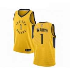 Mens Indiana Pacers 1 TJ Warren Authentic Gold Basketball Jersey Statement Edition Mens Indiana Pacers 1 TJ Warren Authentic Gold Basketball Jersey Statement Edition