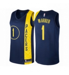 Mens Indiana Pacers 1 TJ Warren Authentic Navy Blue Basketball Jersey City Edition Mens Indiana Pacers 1 TJ Warren Authentic Navy Blue Basketball Jersey City Edition