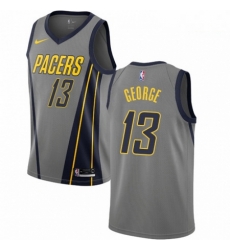 Mens Nike Indiana Pacers 13 Paul George Swingman Gray NBA Jersey City Edition Mens Nike Indiana Pacers 13 Paul George Swingman Gray NBA Jersey City Edition