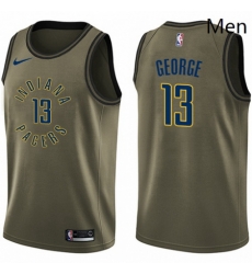 Mens Nike Indiana Pacers 13 Paul George Swingman Green Salute to Service NBA Jersey Mens Nike Indiana Pacers 13 Paul George Swingman Green Salute to Service NBA Jersey