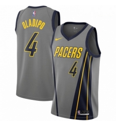 Mens Nike Indiana Pacers 4 Victor Oladipo Swingman Gray NBA Jersey City Edition Mens Nike Indiana Pacers 4 Victor Oladipo Swingman Gray NBA Jersey City Edition