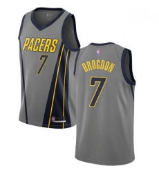 Pacers 7 Malcolm Brogdon Gray Basketball Swingman City Edition 2018 19 Jersey Pacers 7 Malcolm Brogdon Gray Basketball Swingman City Edition 2018 19 Jersey