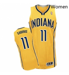 Womens Adidas Indiana Pacers 11 Domantas Sabonis Authentic Gold Alternate NBA Jersey Womens Adidas Indiana Pacers 11 Domantas Sabonis Authentic Gold Alternate NBA Jersey