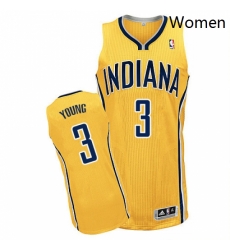 Womens Adidas Indiana Pacers 3 Joe Young Authentic Gold Alternate NBA Jersey Womens Adidas Indiana Pacers 3 Joe Young Authentic Gold Alternate NBA Jersey
