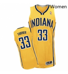 Womens Adidas Indiana Pacers 33 Myles Turner Authentic Gold Alternate NBA Jersey Womens Adidas Indiana Pacers 33 Myles Turner Authentic Gold Alternate NBA Jersey