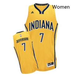 Womens Adidas Indiana Pacers 7 Al Jefferson Swingman Gold Alternate NBA Jersey Womens Adidas Indiana Pacers 7 Al Jefferson Swingman Gold Alternate NBA Jersey
