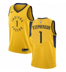 Womens Nike Indiana Pacers 1 Lance Stephenson Authentic Gold NBA Jersey Statement Edition Womens Nike Indiana Pacers 1 Lance Stephenson Authentic Gold NBA Jersey Statement Edition
