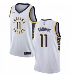 Womens Nike Indiana Pacers 11 Domantas Sabonis Authentic White NBA Jersey Association Edition Womens Nike Indiana Pacers 11 Domantas Sabonis Authentic White NBA Jersey Association Edition