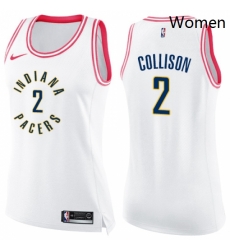 Womens Nike Indiana Pacers 2 Darren Collison Swingman WhitePink Fashion NBA Jersey Womens Nike Indiana Pacers 2 Darren Collison Swingman WhitePink Fashion NBA Jersey