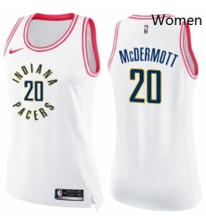 Womens Nike Indiana Pacers 20 Doug McDermott Swingman White Pink Fashion NBA Jersey Womens Nike Indiana Pacers 20 Doug McDermott Swingman White Pink Fashion NBA Jersey