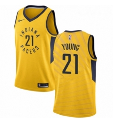 Womens Nike Indiana Pacers 21 Thaddeus Young Authentic Gold NBA Jersey Statement Edition Womens Nike Indiana Pacers 21 Thaddeus Young Authentic Gold NBA Jersey Statement Edition