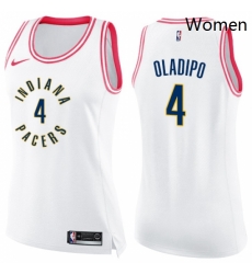 Womens Nike Indiana Pacers 4 Victor Oladipo Swingman WhitePink Fashion NBA Jersey Womens Nike Indiana Pacers 4 Victor Oladipo Swingman WhitePink Fashion NBA Jersey