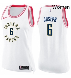Womens Nike Indiana Pacers 6 Cory Joseph Swingman WhitePink Fashion NBA Jersey Womens Nike Indiana Pacers 6 Cory Joseph Swingman WhitePink Fashion NBA Jersey