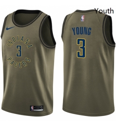 Youth Nike Indiana Pacers 3 Joe Young Swingman Green Salute to Service NBA Jersey Youth Nike Indiana Pacers 3 Joe Young Swingman Green Salute to Service NBA Jersey