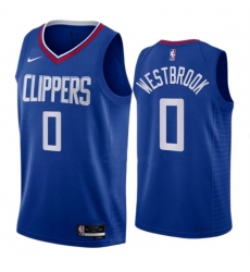 Men Los Angeles Clippers 0 Russell Westbrook Blue Stitched Jersey Men Los Angeles Clippers 0 Russell Westbrook Blue Stitched Jersey