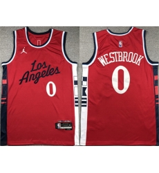 Men Los Angeles Clippers 0 Russell Westbrook Red Stitched Jersey Men Los Angeles Clippers 0 Russell Westbrook Red Stitched Jersey