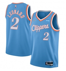 Men Los Angeles Clippers 2 Kawhi Leonard 2021 22 City Edition Light Blue 75th Anniversary Stitched Basketball Jersey Men Los Angeles Clippers 2 Kawhi Leonard 2021 22 City Edition Light Blue 75th Anniversary Stitched Basketball Jersey