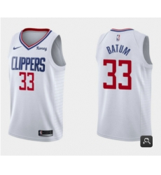 Men Los Angeles Clippers 33 Nicolas Batum White Association Edition Stitched Basketball Jersey Men Los Angeles Clippers 33 Nicolas Batum White Association Edition Stitched Basketball Jersey