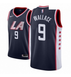 Men NBA 2018 19 Los Angeles Clippers 9 Tyrone Wallace City Edition Navy Jersey Men NBA 2018 19 Los Angeles Clippers 9 Tyrone Wallace City Edition Navy Jersey