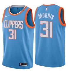 Men Nike Los Angeles Clippers 31 Marcus Morris Blue NBA Swingman City Edition Jersey Men Nike Los Angeles Clippers 31 Marcus Morris Blue NBA Swingman City Edition Jersey