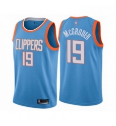 Mens Los Angeles Clippers 19 Rodney McGruder Authentic Blue Basketball Jersey City Edition Mens Los Angeles Clippers 19 Rodney McGruder Authentic Blue Basketball Jersey City Edition