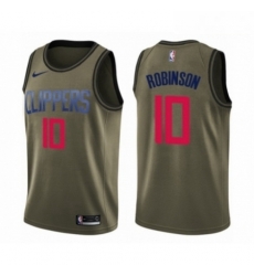 Mens Nike Los Angeles Clippers 10 Jerome Robinson Swingman Green Salute to Service NBA Jersey Mens Nike Los Angeles Clippers 10 Jerome Robinson Swingman Green Salute to Service NBA Jersey