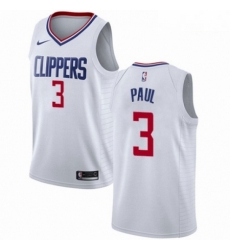 Mens Nike Los Angeles Clippers 3 Chris Paul Authentic White NBA Jersey Association Edition Mens Nike Los Angeles Clippers 3 Chris Paul Authentic White NBA Jersey Association Edition