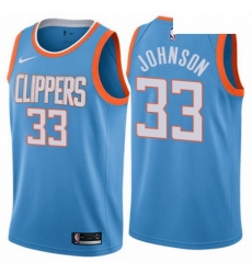 Mens Nike Los Angeles Clippers 33 Wesley Johnson Authentic Blue NBA Jersey City Edition Mens Nike Los Angeles Clippers 33 Wesley Johnson Authentic Blue NBA Jersey City Edition