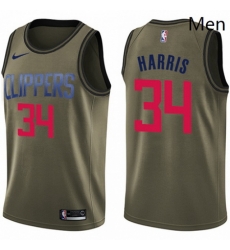 Mens Nike Los Angeles Clippers 34 Tobias Harris Swingman Green Salute to Service NBA Jersey Mens Nike Los Angeles Clippers 34 Tobias Harris Swingman Green Salute to Service NBA Jersey