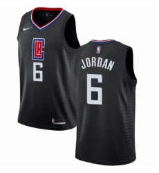 Mens Nike Los Angeles Clippers 6 DeAndre Jordan Swingman Black Alternate NBA Jersey Statement Edition Mens Nike Los Angeles Clippers 6 DeAndre Jordan Swingman Black Alternate NBA Jersey Statement Edition
