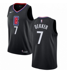Mens Nike Los Angeles Clippers 7 Sam Dekker Authentic Black Alternate NBA Jersey Statement Edition Mens Nike Los Angeles Clippers 7 Sam Dekker Authentic Black Alternate NBA Jersey Statement Edition