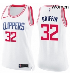 Womens Nike Los Angeles Clippers 32 Blake Griffin Swingman White Pink Fashion NBA Jersey Womens Nike Los Angeles Clippers 32 Blake Griffin Swingman White Pink Fashion NBA Jersey