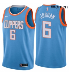Womens Nike Los Angeles Clippers 6 DeAndre Jordan Swingman Blue NBA Jersey City Edition Womens Nike Los Angeles Clippers 6 DeAndre Jordan Swingman Blue NBA Jersey City Edition