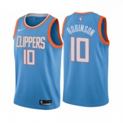 Youth Nike Los Angeles Clippers 10 Jerome Robinson Swingman Blue NBA Jersey City Edition 