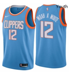 Youth Nike Los Angeles Clippers 12 Luc Mbah a Moute Swingman Blue NBA Jersey City Edition Youth Nike Los Angeles Clippers 12 Luc Mbah a Moute Swingman Blue NBA Jersey City Edition